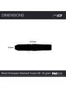 Red Dragon Peter Wright Snakebite World Champion Diamond Fusion SE steel darts 20g 90% 