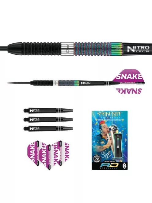 Red Dragon Peter Wright Snakebite World Champion Diamond Fusion SE steel darts 22g 90% 