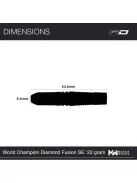 Red Dragon Peter Wright Snakebite World Champion Diamond Fusion SE steel darts 22g 90% 