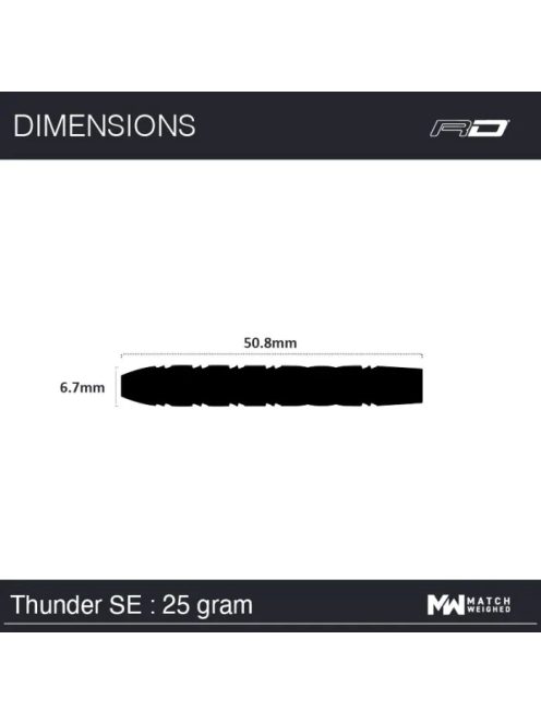 Dart szett Red Dragon steel Gerwyn Price Thunder Special Edition, 25g, 90%