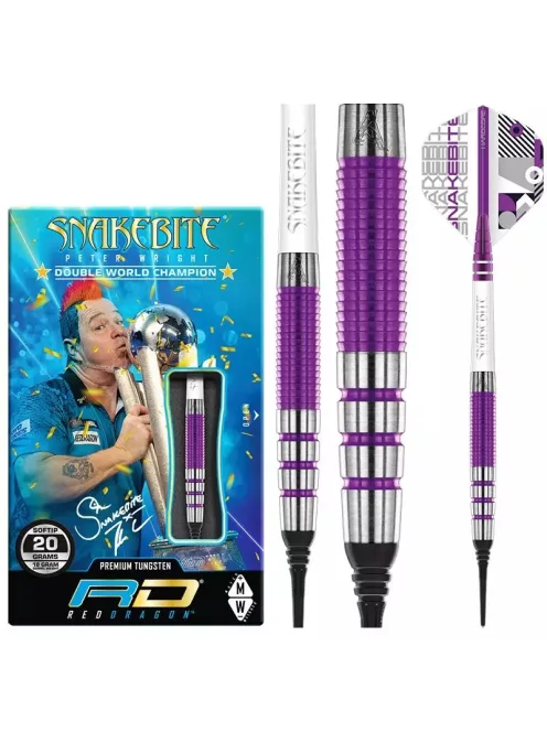 DART SET Red Dragon SOFT PETER WRIGHT PL15 MEDUSA, 20G, 90% WOLFRAM
