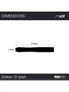 Dart set Red Dragon steel Gerwyn Price Iceman Contour, 21g, 90% wofram