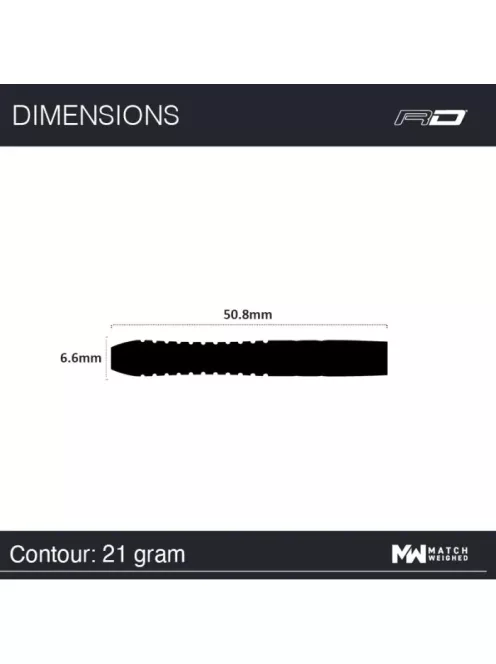Dart set Red Dragon steel Gerwyn Price Iceman Contour, 21g, 90% wofram