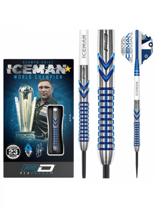 Dart set Red Dragon steel Gerwyn Price Iceman Contour, 23g, 90% wofram