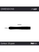 Dart set Red Dragon steel Gerwyn Price Iceman Contour, 23g, 90% wofram