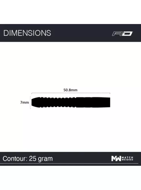 Dart set Red Dragon steel Gerwyn Price Iceman Contour, 25g, 90% wofram