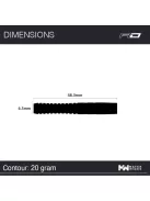 DART SET SOFT RED DRAGON GERWYN PRICE CONTOUR, 20G 90% WOLFRAM