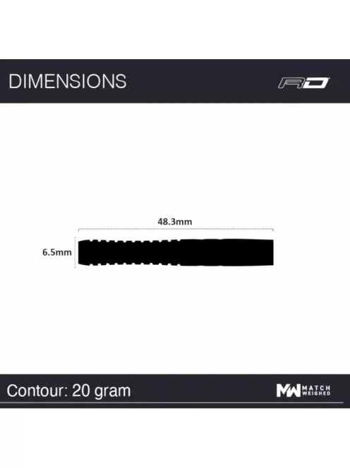 DART SET SOFT RED DRAGON GERWYN PRICE CONTOUR, 20G 90% WOLFRAM