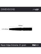 Dart set Red Dragon steel Razor Edge Extreme, 90% tungsten, 21g