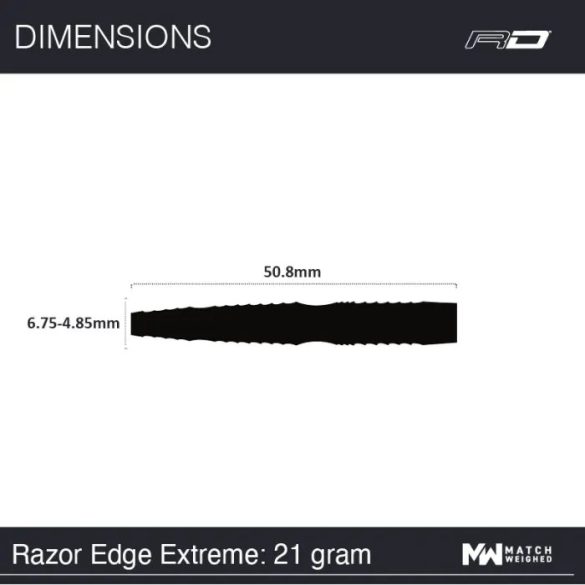 Dart set Red Dragon steel Razor Edge Extreme, 90% tungsten, 21g