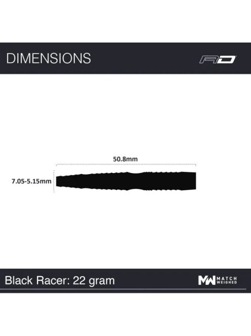 Dart szett Red Dragon steel Peter Wright Snakebite Black Racer, 22g, 90%