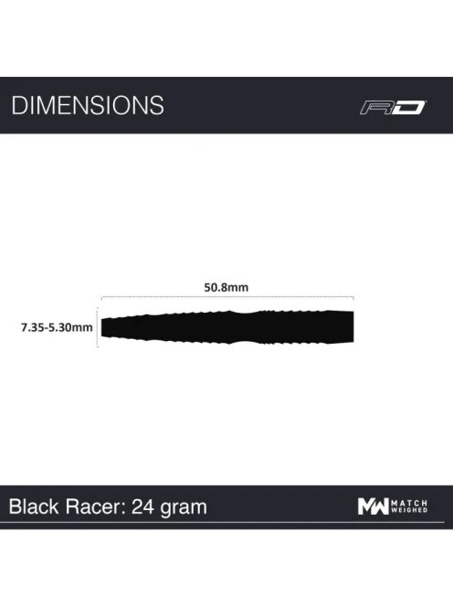 Dart szett Red Dragon steel Peter Wright Snakebite Black Racer, 24g, 90% 