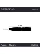 Dart set Red Dragon steel Fusion Plus 90% 23g