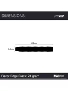 Dart set Red Dragon steel Razor Edge Black 24g