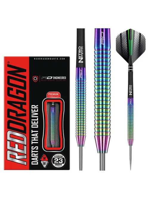 DART SET RED DRAGON STEEL RAZOR EDGE SPECTRON, 85% WOLFRAM, 23G