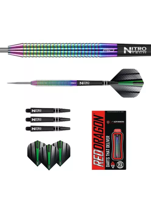 DART SET RED DRAGON STEEL RAZOR EDGE SPECTRON, 85% WOLFRAM, 23G