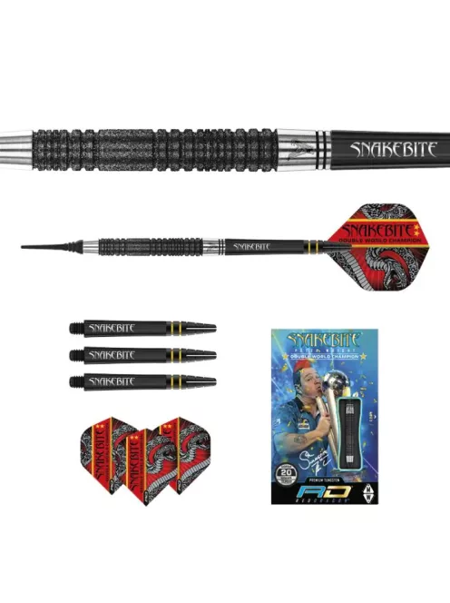 DART SZETT RED DRAGON PETER WRIGHT SNAKEBITE DOUBLE WORLD CHAMPION SPECIAL EDITION, SOFT 20g