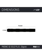 DART SZETT RED DRAGON STEEL PETER WRIGHT DOUBLE WORLD CHAMPION GOLD PLUS 20g, 90% 