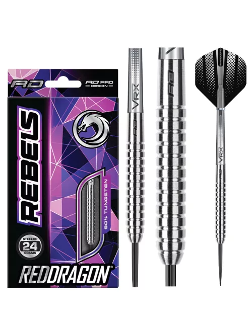 DART SET STEEL RED DRAGON REBEL 24G 90%