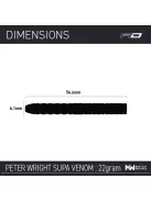 DART SET Red Dragon STEEL Peter Wright Supa-Venom 2022 22G 90% WOLFRAM
