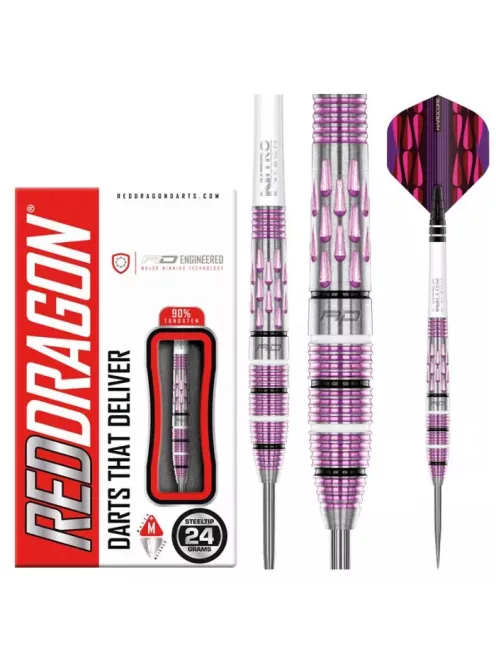 DART SET STEEL RED DRAGON ARTURA SHOCKING PINK, 24G 90%