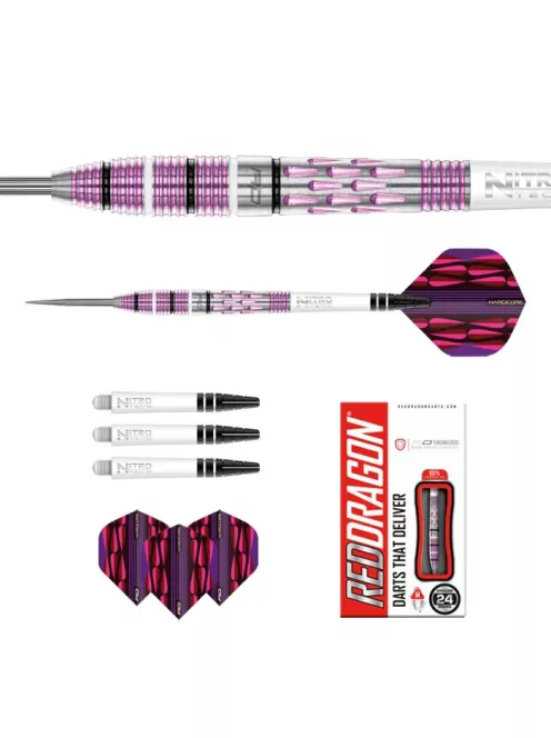 DART SET STEEL RED DRAGON ARTURA SHOCKING PINK, 24G 90%