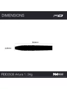 DART SET STEEL RED DRAGON ARTURA SHOCKING PINK, 24G 90%