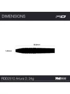 DART SET STEEL RED DRAGON ARTURA SCREAMIN' GREEN, 24G 90%