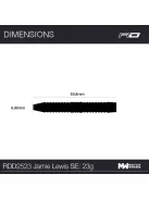 DART SET STEEL RED DRAGON JAMIE LEWIS SPECIAL EDITION, 23G 90%