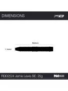 DART SET STEEL RED DRAGON JAMIE LEWIS SPECIAL EDITION, 25G 90%