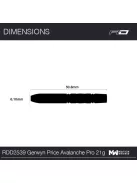 DART SZETT STEEL RED DRAGON GERWYN PRICE AVALANCHE-PRO, 21g 90%