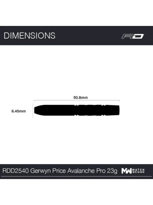 DART SET STEEL RED DRAGON GERWYN PRICE AVALANCHE-PRO, 23G 90%