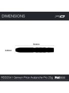 DART SET STEEL RED DRAGON GERWYN PRICE AVALANCHE-PRO, 25G 90%