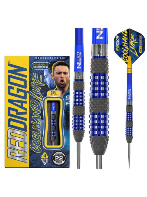DART SZETT STEEL RED DRAGON LUKE HUMPHRIES TX2, 22g 90% 