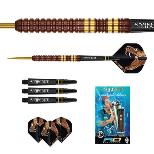 DART SET STEEL RED DRAGON PETER WRIGHT COPPER FUSION, 21G 90% WOLFRAM
