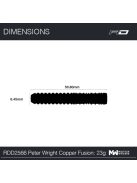 DART SZETT STEEL RED DRAGON PETER WRIGHT COPPER FUSION, 23g 90% 