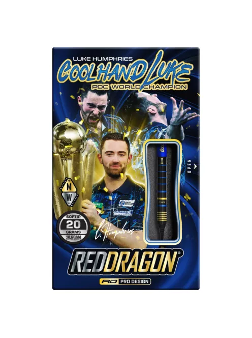 DART SZETT SOFT RED DRAGON LUKE HUMPHRIES TX4 AVENGER, 20g 90%