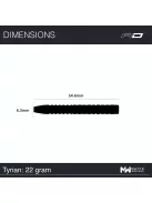 Dart szett steel Red Dragon Tyrian 22g, 90%