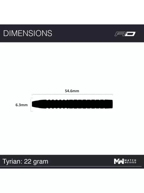 Dart szett steel Red Dragon Tyrian 22g, 90%