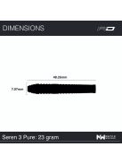 Dart szett steel Red Dragon Seren 2 Pure 23g, 90%  gravírozott