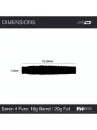 Dart szett soft Red Dragon Seren 4 Pure 18g, 90%