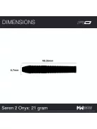 Dart szett steel Red Dragon Seren 2 Onyx 21g, 90% 