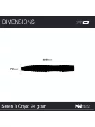Dart szett steel Red Dragon Seren 3 Onyx 24g, 90%