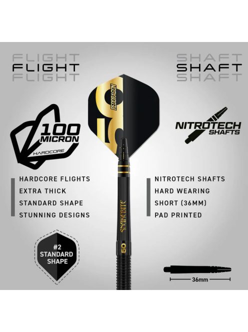 dart szett steel Red Dragon 50 Years Peter Wright Player Limited Edition Steeldarts - 21g, 90%
