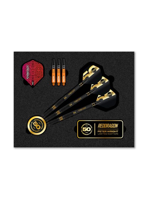 dart szett steel Red Dragon 50 Years Peter Wright Player Limited Edition Steeldarts - 21g, 90%