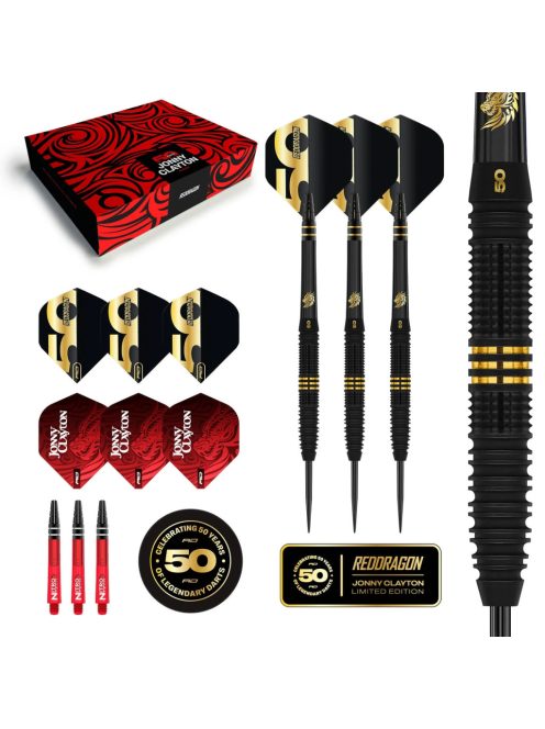 dart szett steel Red Dragon 50 Years Jonny Clayton, 22gr,  90%
