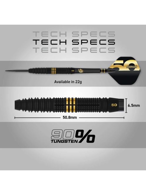 dart szett steel Red Dragon 50 Years Jonny Clayton, 22gr,  90%