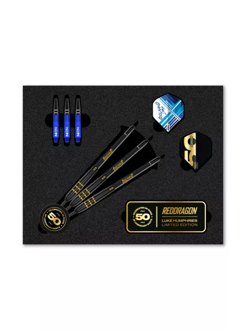 dart szett steel Red Dragon Luke Humphries 50 Years Player Limited Edition 22gr, 90%