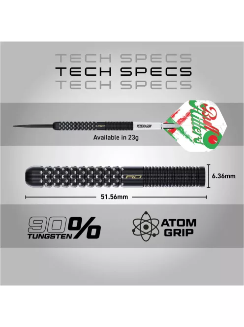 Dart szett steel Red Dragon Bullhitters V1 23gr, 90% 