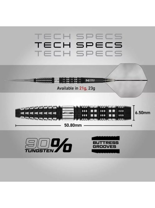 Dart szett steel Red Dragon Recon Tapered 21g, 90% 